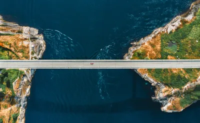 Aerial Bridge over water - Monthly
